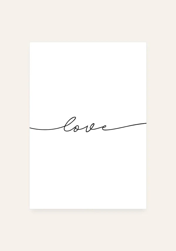 Quadro Love Preto e Branco