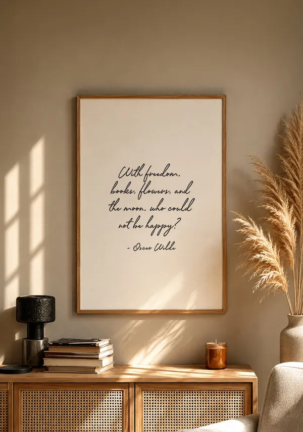 Quadro Frase de Oscar Wilde