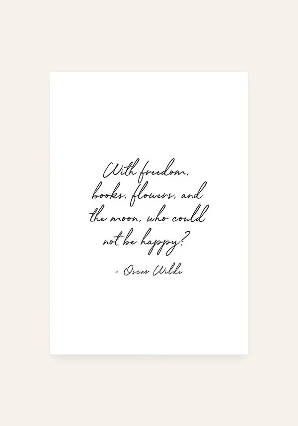 Quadro Frase de Oscar Wilde