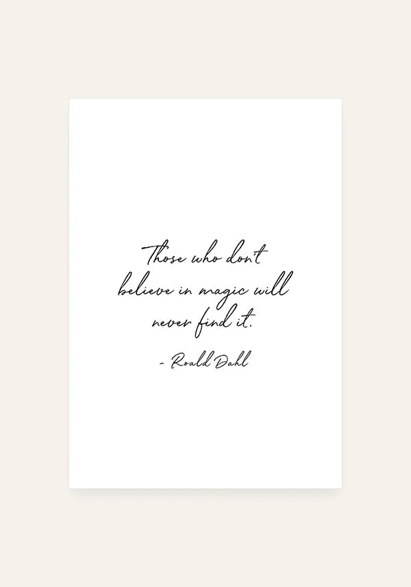 Quadro Frase de Roald Dahl