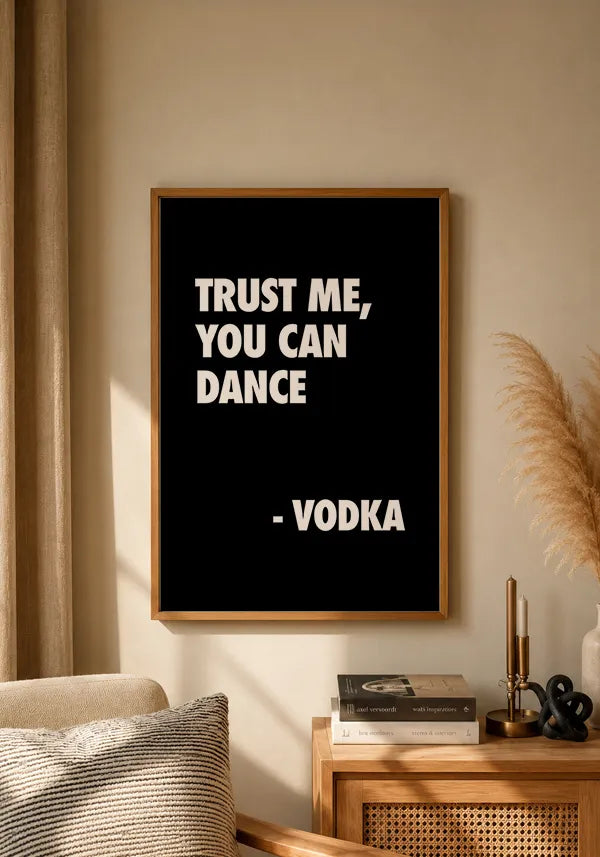 Quadro Vodka Fundo Preto