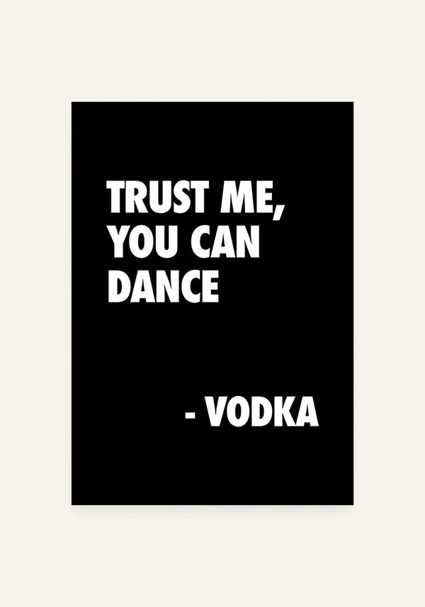 Quadro Vodka Fundo Preto