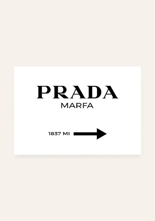 Quadro Prada Fundo Branco Horizontal