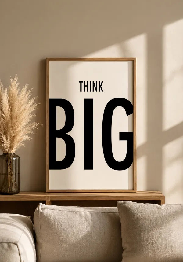 Quadro Think Big Fundo Branco
