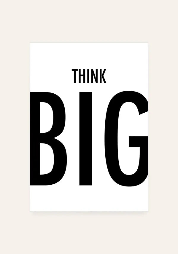 Quadro Think Big Fundo Branco