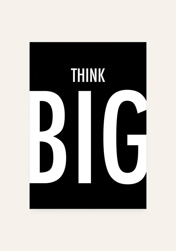 Quadro Think Big Fundo Preto