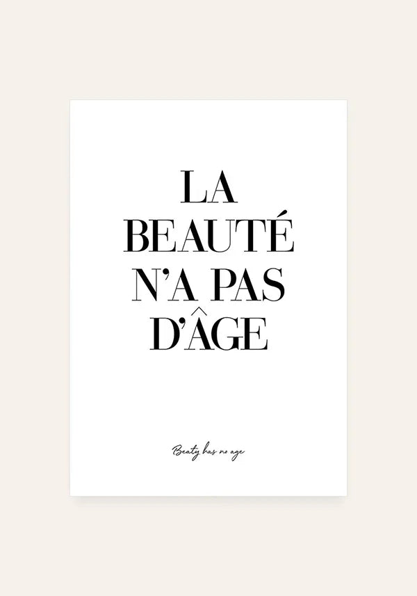 Quadro La Beautê N'a Pas D'age
