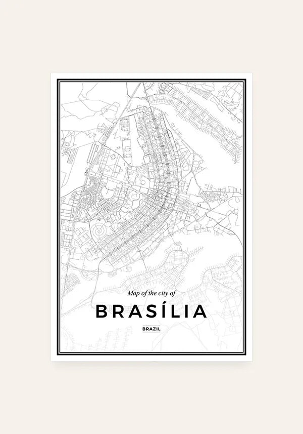 Quadro Mapa de Brasília