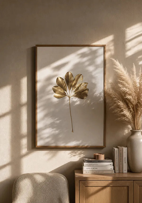 Quadro Planta Dourada