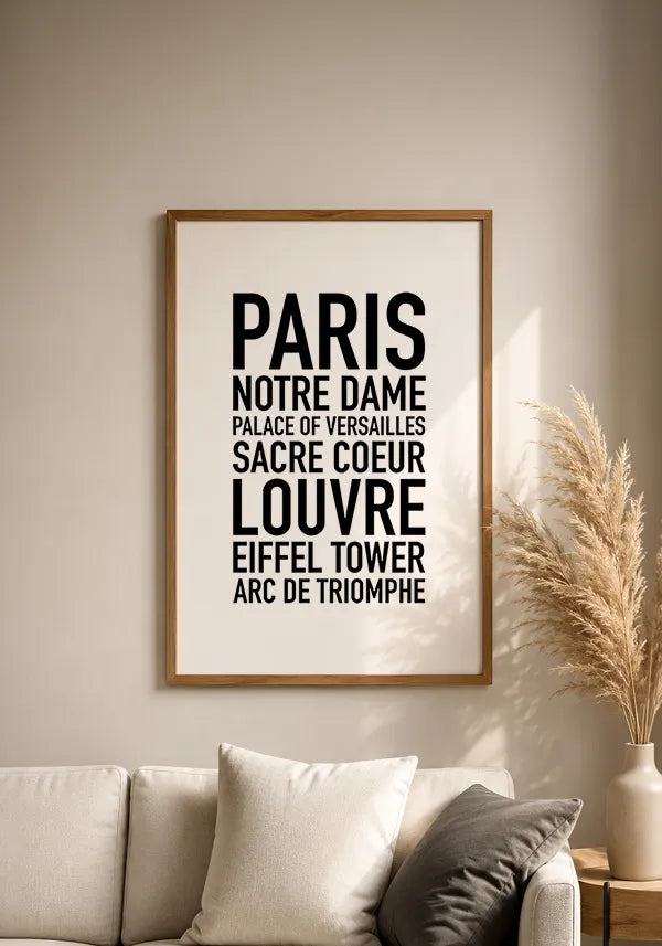 Quadro Pontos Turísticos de Paris