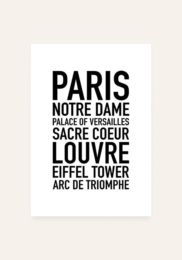 Quadro Pontos Turísticos de Paris