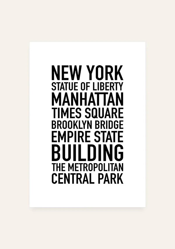 Quadro Pontos Turísticos Nova York