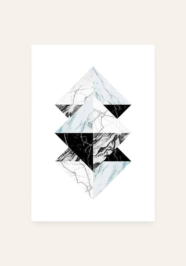 Quadro Quadrado de Mármore Azul