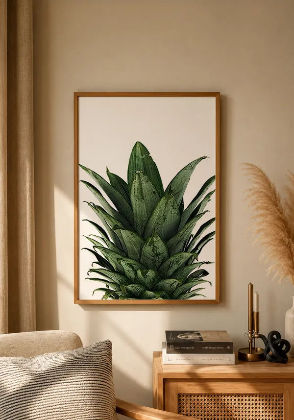 Quadro Coroa Abacaxi Fundo Branco