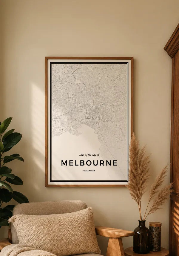 Quadro Mapa de Melbourne