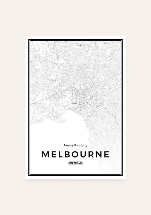 Quadro Mapa de Melbourne