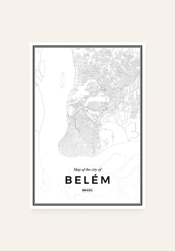 Quadro Mapa de Belém