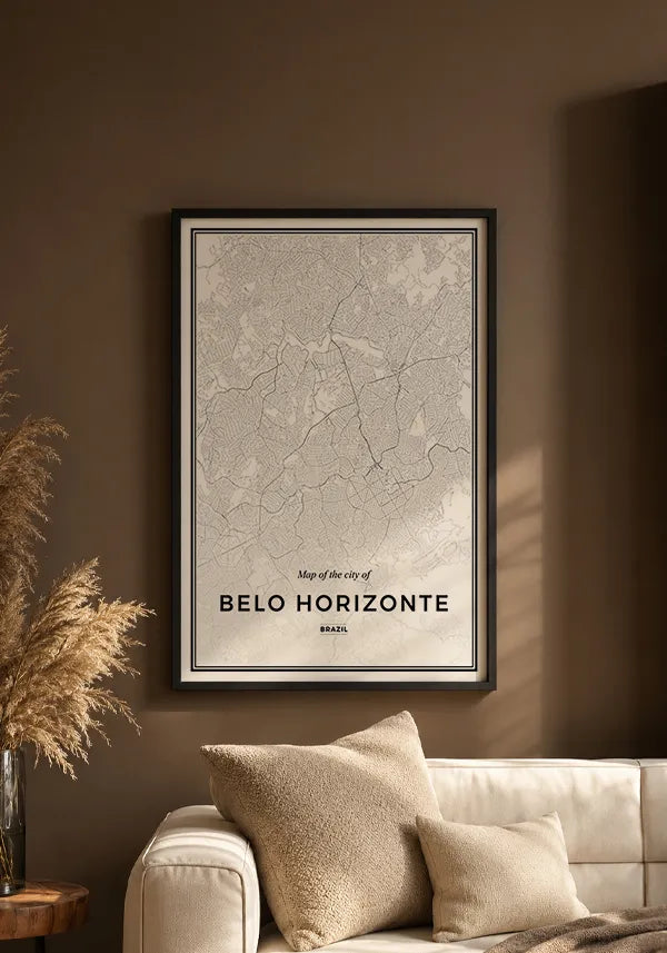 Quadro Mapa de Belo Horizonte