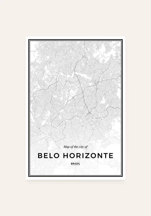 Quadro Mapa de Belo Horizonte