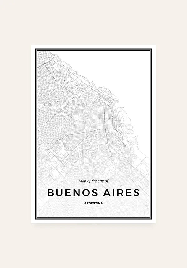 Quadro Mapa de Buenos Aires