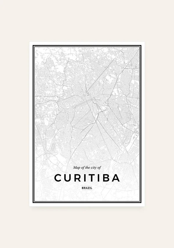 Quadro Mapa de Curitiba
