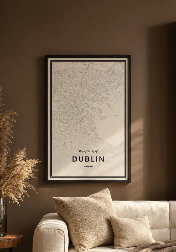 Quadro Mapa de Dublin