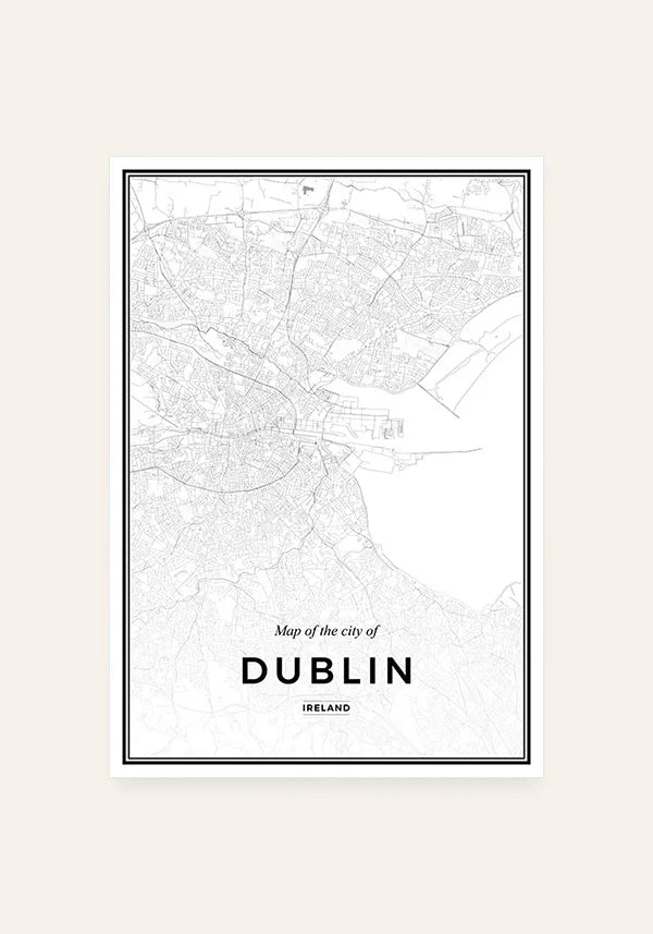 Quadro Mapa de Dublin