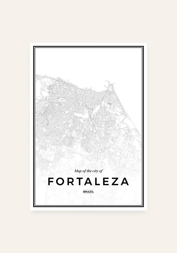 Quadro Mapa de Fortaleza