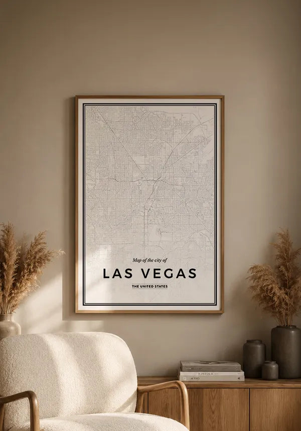 Quadro Mapa de Las Vegas