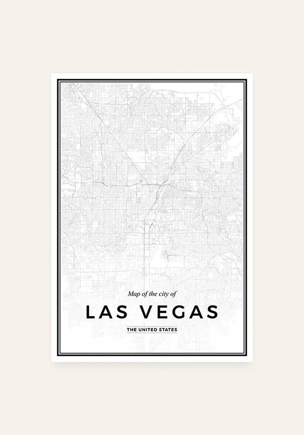 Quadro Mapa de Las Vegas