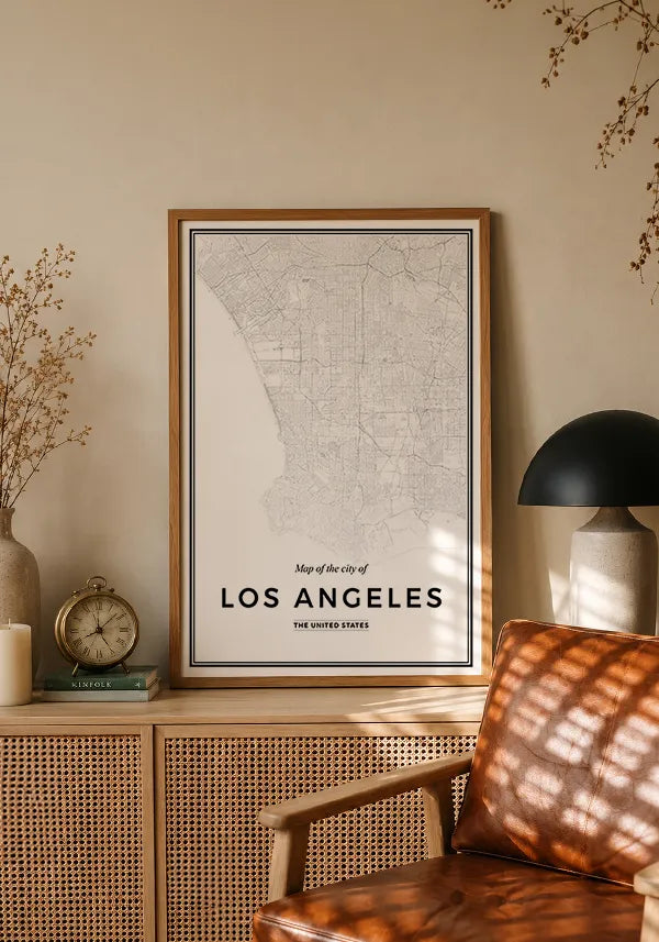 Quadro Mapa de Los Angeles