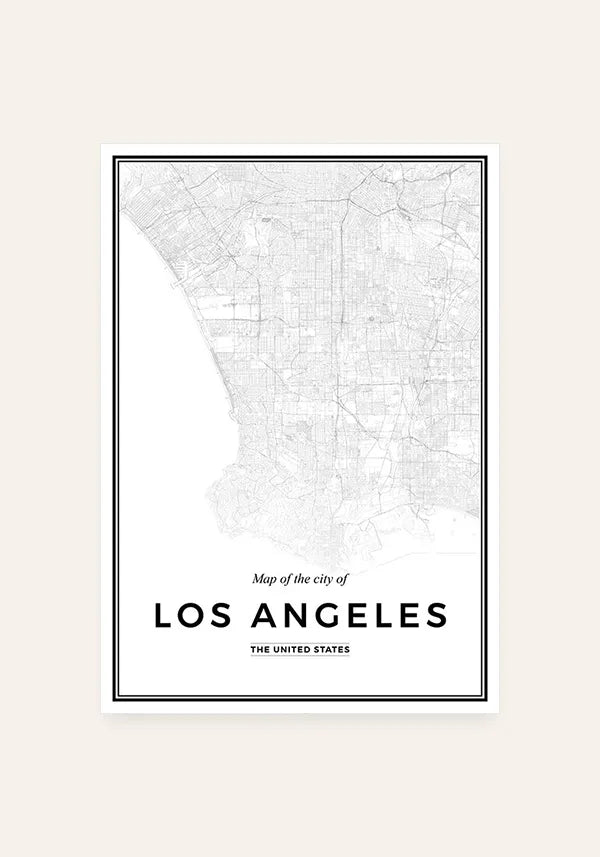 Quadro Mapa de Los Angeles