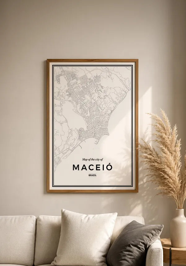 Quadro Mapa de Maceió