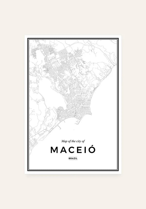 Quadro Mapa de Maceió