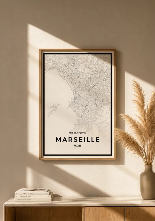 Quadro Mapa de Marselha