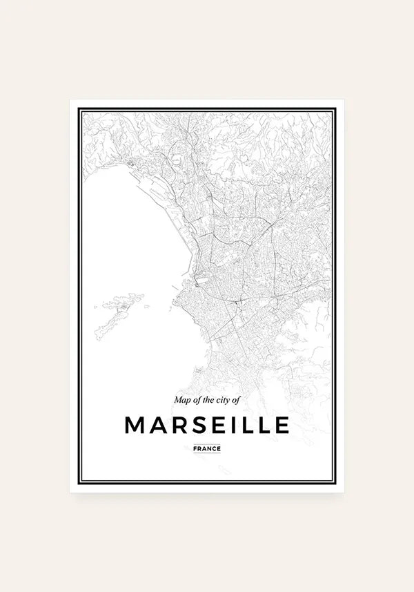 Quadro Mapa de Marselha