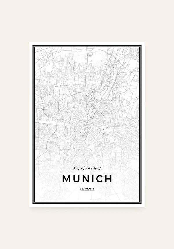 Quadro Mapa de Munique