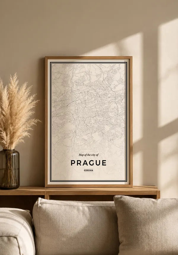 Quadro Mapa de Praga