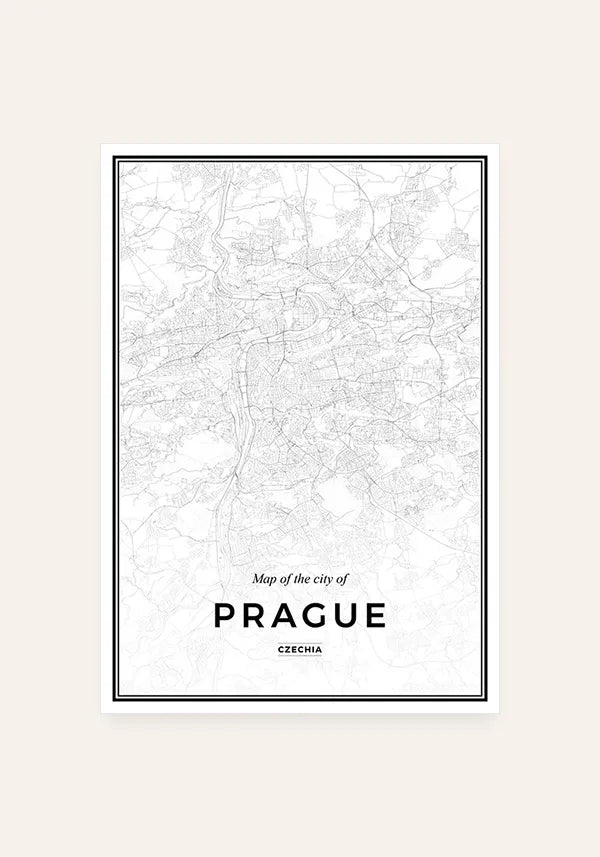 Quadro Mapa de Praga