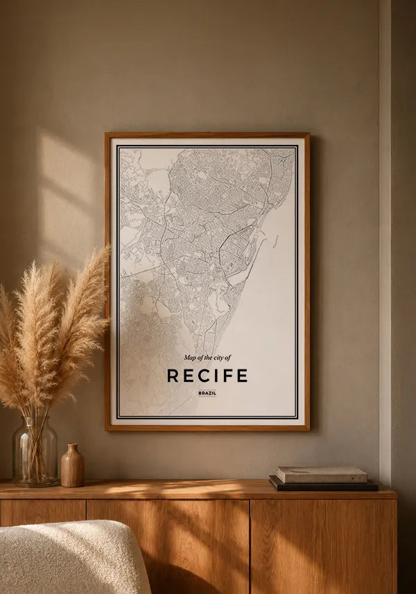 Quadro Mapa de Recife