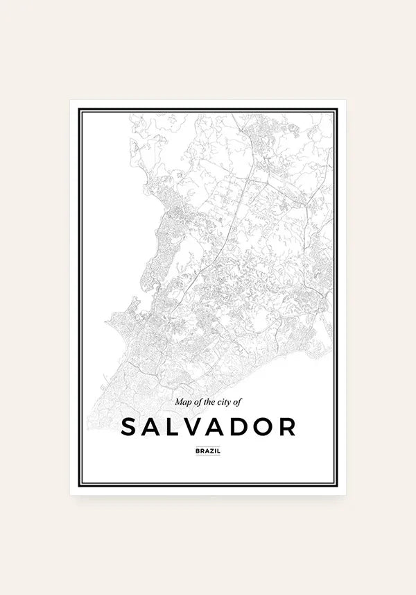 Quadro Mapa de Salvador