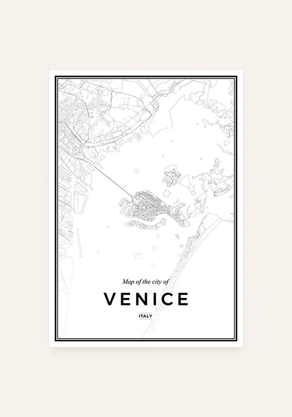 Quadro Mapa de Veneza
