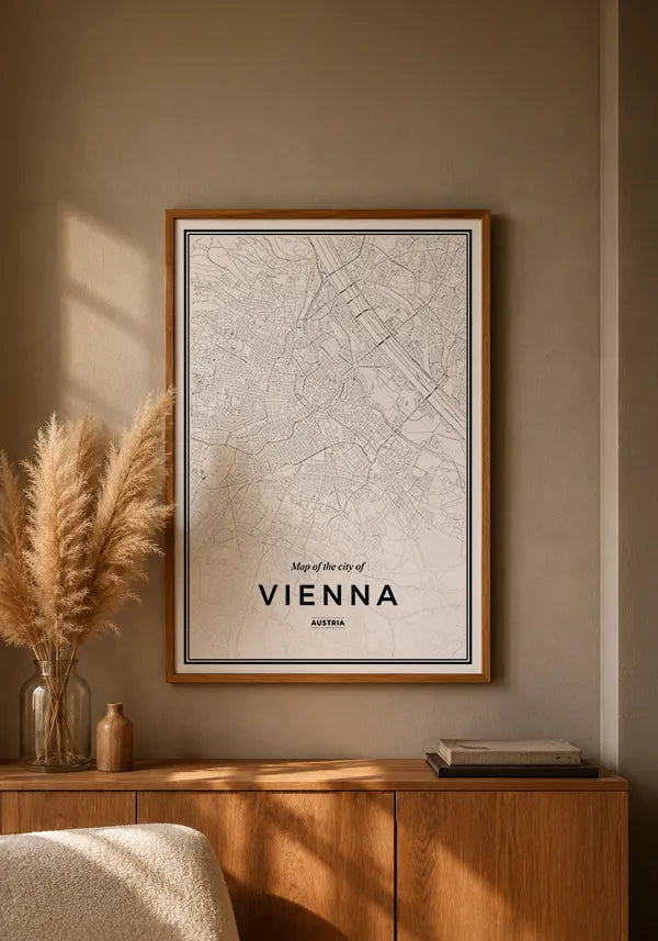 Quadro Mapa de Viena