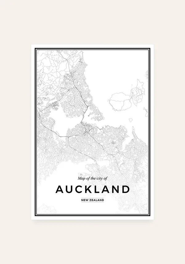 Quadro Mapa de Auckland