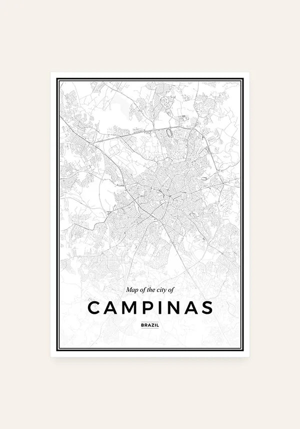 Quadro Mapa de Campinas