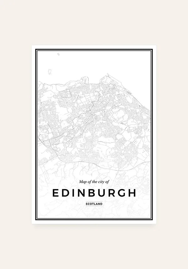 Quadro Mapa de Edimburgo