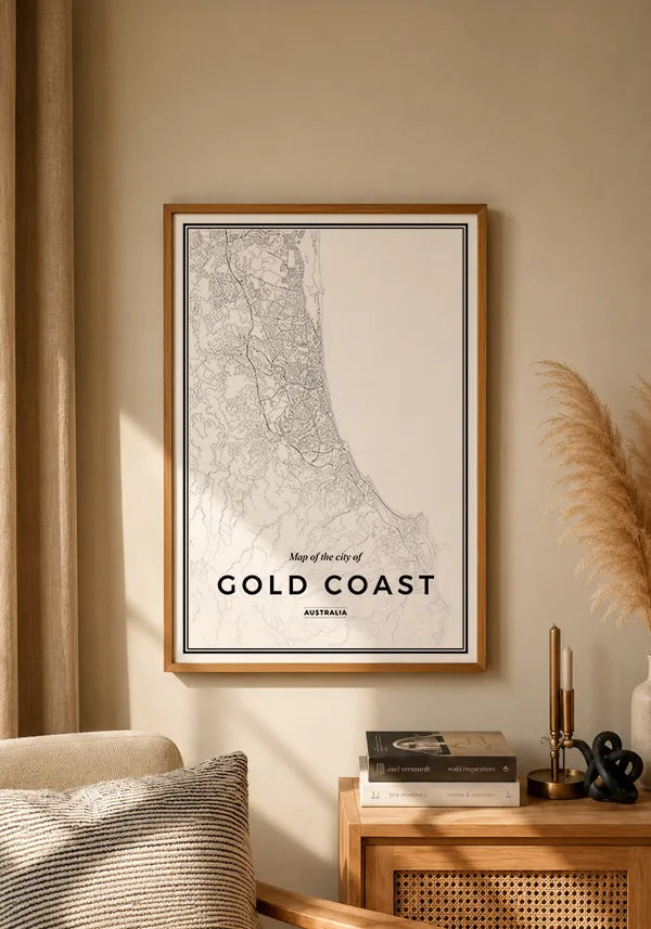 Quadro Mapa de Gold Coast