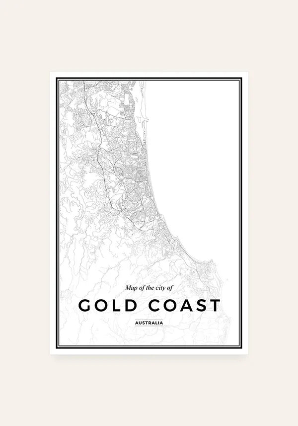 Quadro Mapa de Gold Coast