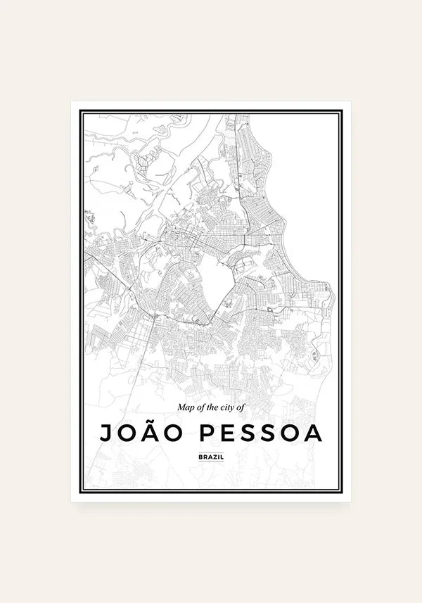 Quadro Mapa de João Pessoa