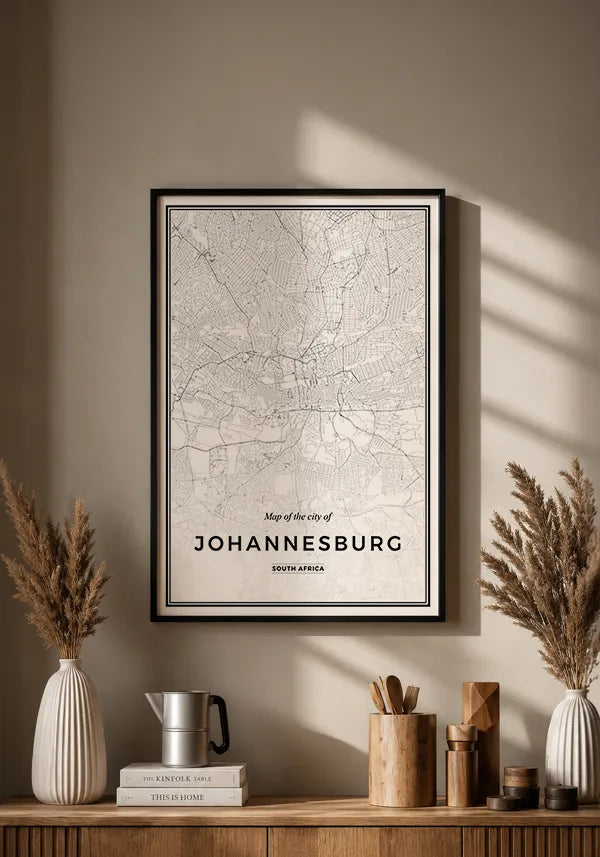 Quadro Mapa de Joanesburgo